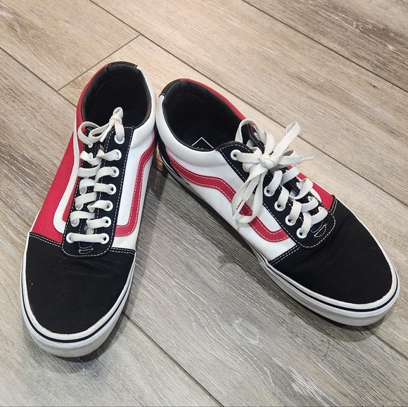 Vans Other - Vans Men's Black, White, and Red Sneakers Size 11.5